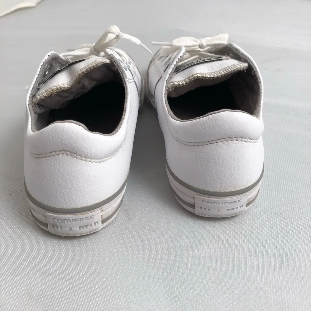 Converse All Star white leather low top sneakers